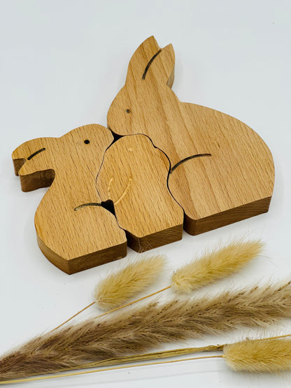 Holzpuzzle „Hasen“