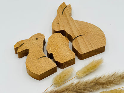 Holzpuzzle „Hasen“