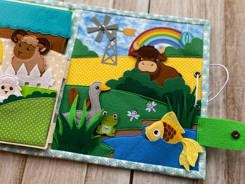 It's a Zoo Fabric Quiet Book - Crafting Cheerfully